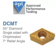 DCMT-21.51 TIN CARBIDE INSERT ITEM NUMBER 870-37151 SET OF 10PCS.