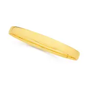 9ct Gold 7x65mm Solid Bangle