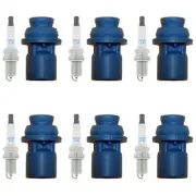 NGK 6 Laser Iridium Spark Plugs 6 Coil Boots Kit for Supra 3.0L L6 1993-1998 (for: Toyota)