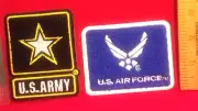U.S. ARMY STAR U.S. AIR FORCE USAF WINGS BLUE WHITE PATCHES IRON ON NOS NEW