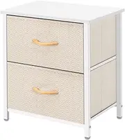 AZL1 Life Concept Storage Dresser Furniture Organizer Unit with 2 Drawers for Bedroom, Hallway, Entryway and Closets, Ivory, 17.7x19.7 inches