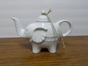 BIA Cordon Bleu Elephant Teapot in White with Lid, New