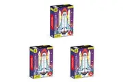 3x 48pc Mudpuppy Kids Children Mini Jigsaw Puzzle Toy 20x14cm Space Shuttle 4+