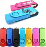25pcs 256MB Custom USB Flash Drive with Logo Printed, Customized Thumb Drives for Promotional Gifts/Wedding, Personalized USB Sticks with Your Own Brand