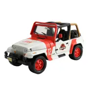 Jada 1:24 Scale Jurassic World 1992 Jeep Wrangler Red White Diecast Model Toy