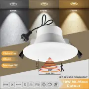 10 Pcs New Radar Sensor Led Downlight Kit 90Mm 10W Non Dim 3 Color In 1 Warm White Cool White Day Light Tri Color 3000/4000/6000