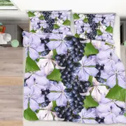 3D Grape Flower 264 Bed Pillowcases Quilt King Size