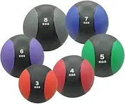 3+4+5+6+7+8kg Commercial Rubber Medicine Ball Set / Gym Fitness Exercise Ball