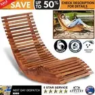 Outdoor Sun Lounger Rocking Chair Acacia Wood Pool Patio Garden Beach Sunbed