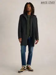 White Stuff Grey Wool Funnel Coat (AG2296) | $236