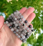 One Tourmalinated Quartz Bracelet 8mm