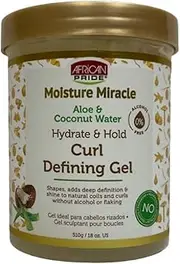 African Pride Moisture Miracle Aloe & Coconut Water Curl Defining Gel 510g(18oz)