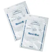 SecurIT Tamper-Evident Deposit Bag, Plastic, 9 X 12, White, 100/pack PMC58001