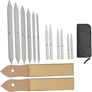 EPIGEIST 15pcs Art Drawing Stump and Tortillions Set with Sandpaper Pencil Sharpener Essential Tools for Blending Texturing and Detailing Sketching and Painting