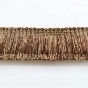 Brown and Gold High Quality Decorative Brush Fringe Trim by the yard