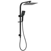 2in1 8/10/12" Large Rain Shower Head 3 Modes Handheld Wall Rail Square Matt Black