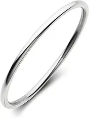 [Generic] Bangle Real 925 Sterling Silver Filled Solid Teen Girls Size Cuff Bracelet 55mm