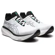 ASICS Men's Gel-Nimbus 25 Running Shoes, White/Black