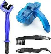 Bike Chain Cleaner Kit, Bicycle Chain Cleaning Brushes, Wash Tools Bike Chain Maintenance, Chain/Crank/Tire/Sprocket Cycling Corner Stain Dirt Clean for Mountain Bikes MTB City Bikes (Blue)