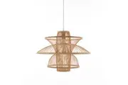 Aurora Natural Hand-Woven Bamboo 3-Layer Pendant Lamp Light