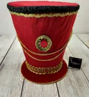 Red Velvet Jeweled Nutcracker Christmas Tree Topper