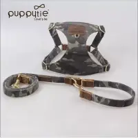 在飛比找博客來優惠-puppytie L 大碼迷彩 森林綠 寵物胸背帶+牽繩 |