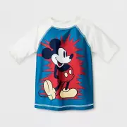 Disney Mickey Mouse Boys Toddler Junk Food Swim Shirt UPF 50+ Size 2T