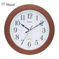 在飛比找蝦皮商城優惠-Telesonic/天王星鐘錶 簡單設計古銅色時鐘 掛鐘 日