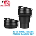 EASYXQ Collapsible Travel, Silicone Folding Camping Cup, Leak Proof BPA Free