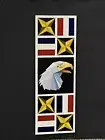barn quilt folk art sign 4 star bald eagle