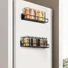 2 Pack Magnetic Spice Racks Fridge Spices Organizer Magnetic Organization Shelf