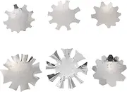 minkissy Nail Art Trimmer Templates 6 Pack French Manicure Molds Steel Edger for Salon or Home