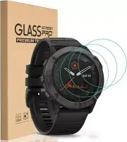 Garmin Fenix 6/6 Pro/6 Solar Screen Protector 3 Pack - 9H Tempered Glass Film