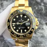 ROLEX 勞力士格林尼治116718黑麵18K黃金GMT兩地時機械男表 潮流 時尚 休閒 商務 經典 手腕錶腕錶