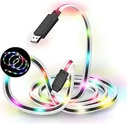 LED iPhone Charger Cord Color Changing Light up iPhone Charger Cable Apple MFi Certified LED Lightning Fast Charging Cable for iPhone 14 13 12 11 Pro Max iPad iPod Touch More (6 ft)