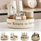 Round 360°Rotating Spice Rack Plastic Cosmetic Turntable Storage Tray Kitchen