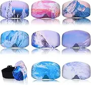 Copkim 8 Pcs Ski Snowboard Goggle Cover, Protective Cover Sleeve Anti Scratch Dust Ski Goggle Protectors for Men Women goggles Lens Protection Travel Supplies