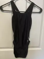 Speedo Women's Pro LT One Piece Swimsuit Solid Black Size 8/34 NWT
