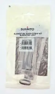 NEW Suunto Elementum Terra Black / Red Leather Watch Band Strap Kit SS019177000