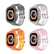 One-piece Clear Sport Band Strap with Case for Apple Watch Ultra / Ultra 2 49mm