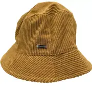 NWT $38 Steve Madden Women's Corduroy Bucket Hat Khaki Brown Dark Tan OSFA