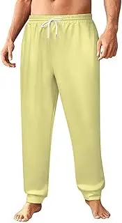 [Generic] Men's Sweatpants, Soft Honeydew Yellow-455, Polyester Joggers, Sweatpants Jogging Pants for Workout Running