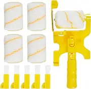 Paint Edger Roller Brush Kit Multifunctional Hand-Held Clean-Cut Paint Edger Tool for Walls Ceiling with 5 Rollers and 5 Brushes Corner Edger Paint Roller fo Painting House Wall Ceiling