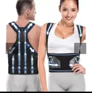 Adjustable 2-in-1 Back Brace & Posture Corrector–for Men & Women