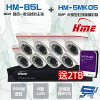 在飛比找momo購物網優惠-【HME 環名】組合 HM-NTX85L 8路錄影主機+HM