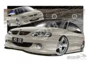 HOLDEN VX SS COMMODORE TUNGSTEN A1 STRETCHED CANVAS (HC10H)