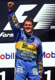 Michael Schumacher 1995 Germany Grand Prix Win For Benetton Old Photo