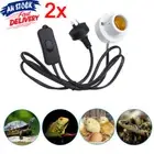 2PCS E27 300W Ceramic Heat UV UVB Lamp Light Holder Socket Brooder Reptile Tool