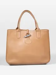 Beige Leather Le Roseau Handbag