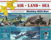 Atlantis Model ATLAMC9001 US Army Land and Sea Sky Set, Shaman Tank, H25 Helicopter, P-207 Mosquito Boat, Plastic Model, Molded Color